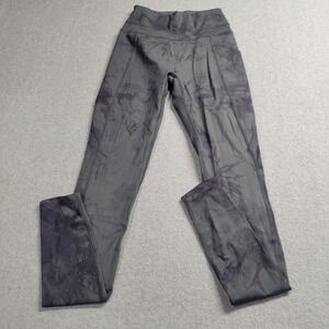 Alphalete Alpha Lux Force Storm‎ Green Tie Dye Oil Stain Size Small Leggings Gym